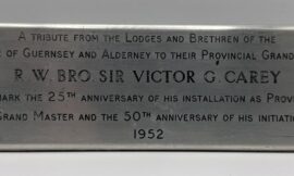 A metal plaque from the archives of the Royal Masonic Hospital