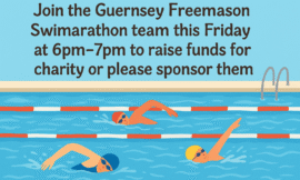 Join the Guernsey Freemason Swimarathon team this Friday at 6pm-7pm to raise funds for charity or please sponsor them