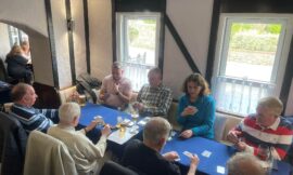 Brethren, family and friends learning & playing Guernsey Euchre