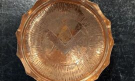 Square and Compasses large copper bowl made by Bruce Russell