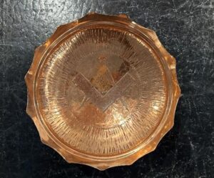 Square and Compasses large copper bowl made by Bruce Russell