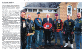 Guernsey Press kindly do an article about ‘Masonic Bikers carrying wreath for Staffordshire Remembrance Service’