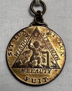 Prince of Wales being elected Grand Master on the 24th November 1790 Token.
