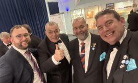 Light Blues attend the Guernsey and Alderney Lodge of Installed Masters No 8564 Installation